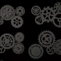 Multiple Mechanical Gears With Various Sizes And Intricate Metal Designs 3d model
