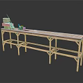 Rustic Vintage Wooden Workbench With Old Tools And Equipment On Top