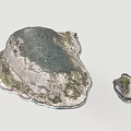 Scenic Landscape Featuring Shell Shaped Rock Formation With Green Vegetation And Smaller Companion Structure