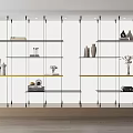 Modern and Simple Bookshelf Storage Rack Top and Simple Bookshelf Fixed Bookshelf Book Decoration Combination 3d model