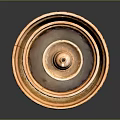 Orange Three Tiered Decorative Fountain With Carved Patterns Pedestal And Top Ornament