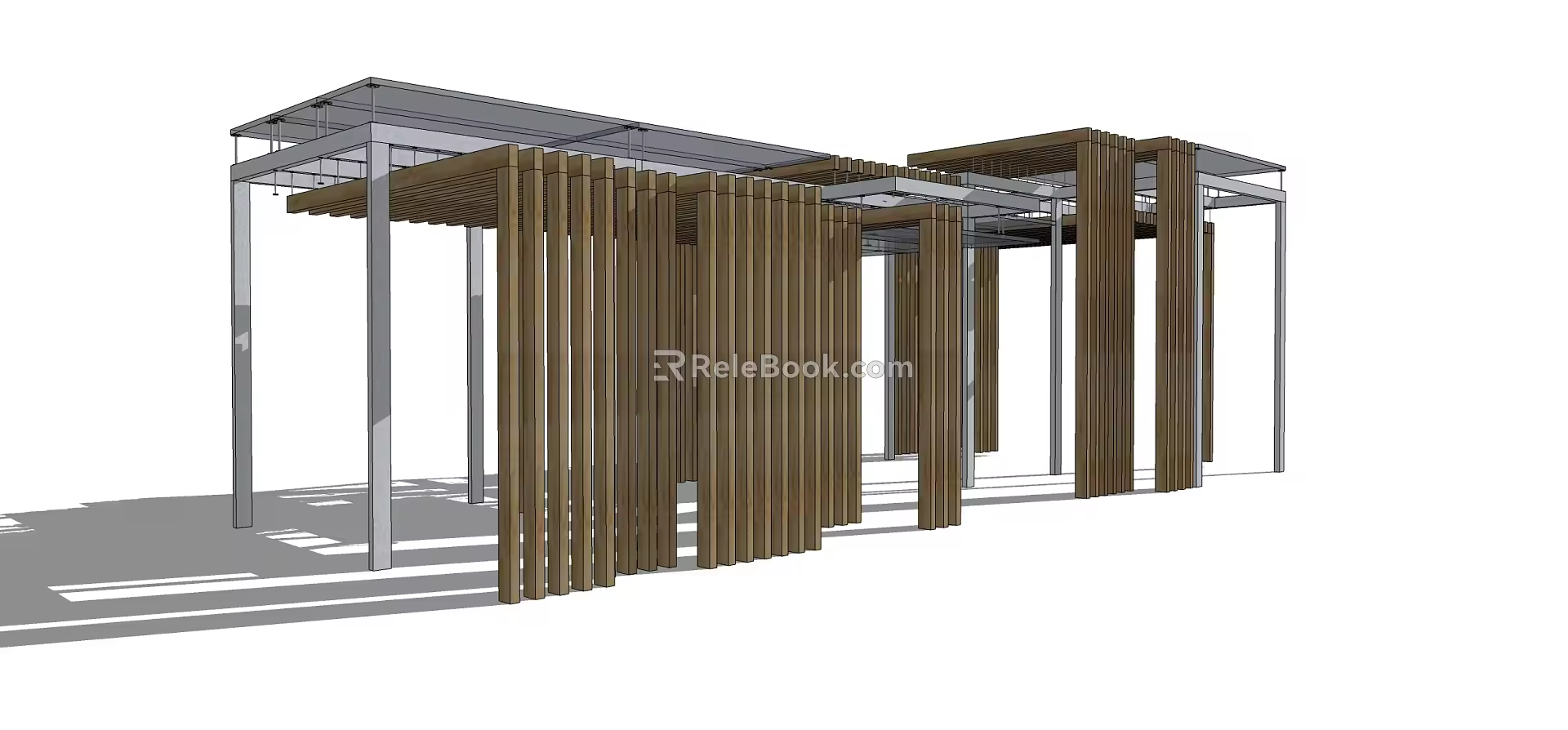 modern gallery shelf 3d model