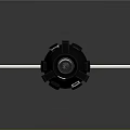 Gray And Orange Missile With Tail Fins Marked 8826 3D Rendered Model