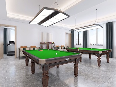 modern billiard room billiard room 3d model