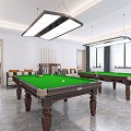 modern billiard room billiard room 3d model