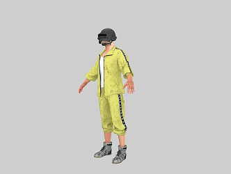 Russian Dance Eating Chicken Character Eating Chicken Dance with BIP Animation 3d model