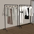 Stylish Clothes On Clothing Racks In Minimalist Room With Neutral Tones And Natural Light