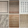 Square Rugs With Various Patterns Neutral Colors And Modern Designs For Home Decor 3d model