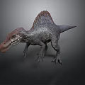 Detailed Spinosaurus Dinosaur 3D Model Render With Dorsal Sail And Textured Skin