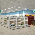 Specialty Store Interior with Organized Shelves Over-the-Counter Medicine and Ginseng Precious Herbs Product