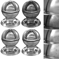 Vintage Metal Ornament Decor Combination With Spherical Base And Textured Surface 3d model