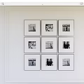Black and White Photo Wall Combination 3d model