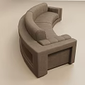 Sleek Curved Brown Leather Sectional Sofa With Modern Design And Comfortable Seating
