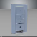 Philips White Switch Featuring Three Buttons And Round Button With Symbols