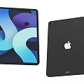Apple iPad Tablet Computer With Colorful Front Screen Display And Black Back Design Featuring Logo 3d model
