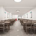Modern Commercial Kitchen Space With Stainless Steel Worktables Shelves And Chef Preparing Vegetables