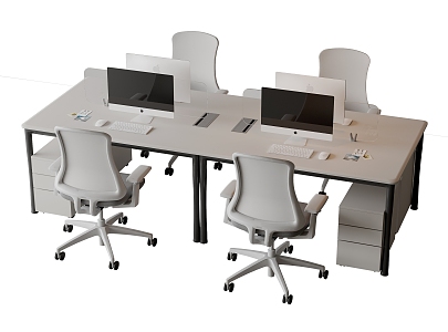 Modern Office Desk and Chair Combination Workstation Computer Desk and Chair Rotatable Chair E-Sports Chair 3d model