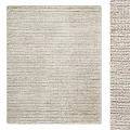 Soft Neutral Square Rug With Woven Striped Texture For Living Room Decor