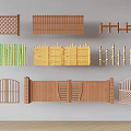 Various Wooden and Bamboo Fence Designs with Lattice Picket and Gate Styles