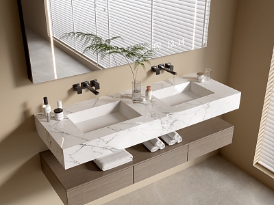 Modern Bathroom Cabinet Bathroom Basin Bathroom Ornaments 3d model