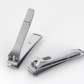 Pair of Sleek Stainless Steel Nail Clippers For Daily Living Essentials