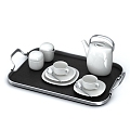 Tea set tableware combination 3d model