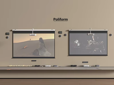 projection curtain modern 3d model