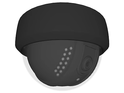 Projection Monitoring Dome Security Camera With LED Lights For Enhanced Night Vision Use 3d model