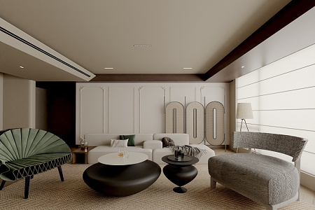 modern living room 3d model