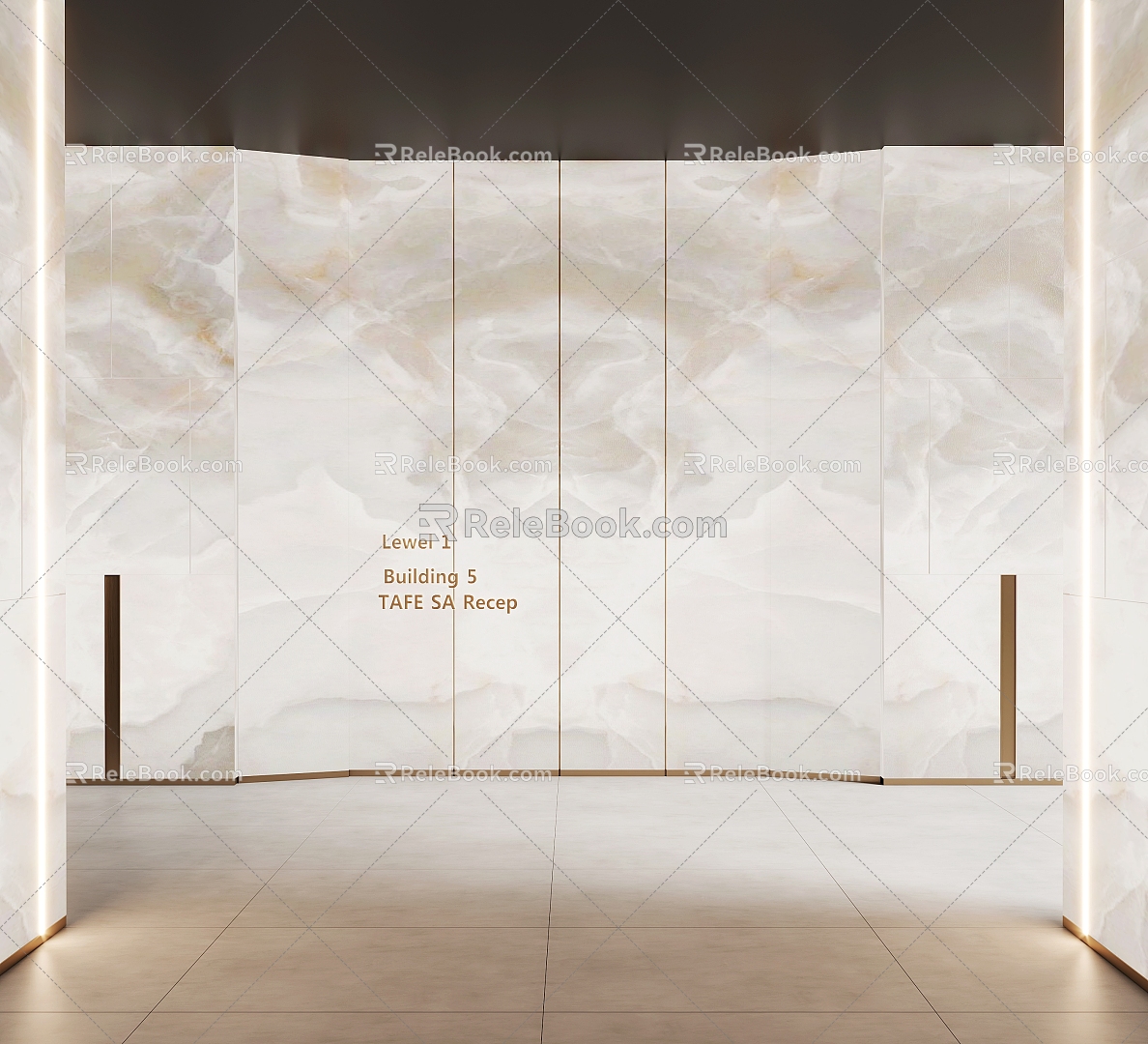 Transparent stone background wall Transparent stone wall background wall lobby background wall 3d model