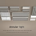 Modern Grille Light Designs For Interior Lighting With Various Sizes And Styles 3d model