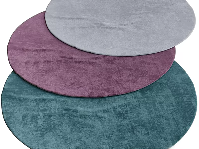 Elegant Round Rugs in Multiple Colors for Home Living Room Decor 3d model