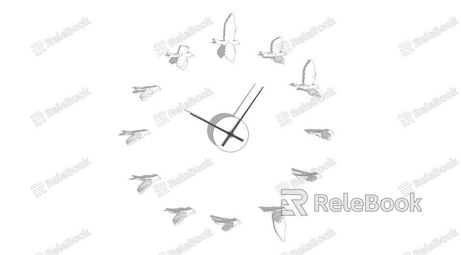 Modern clock bird creative wall clock model