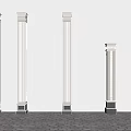 New Chinese Style Villa Corner Column 3d model