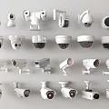 Security surveillance camera combination monitoring combination 3d model