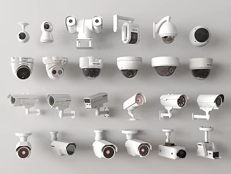 Security surveillance camera combination monitoring combination 3d model