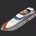 Luxury Modern White Yacht With Wooden Deck And Upper Deck Design