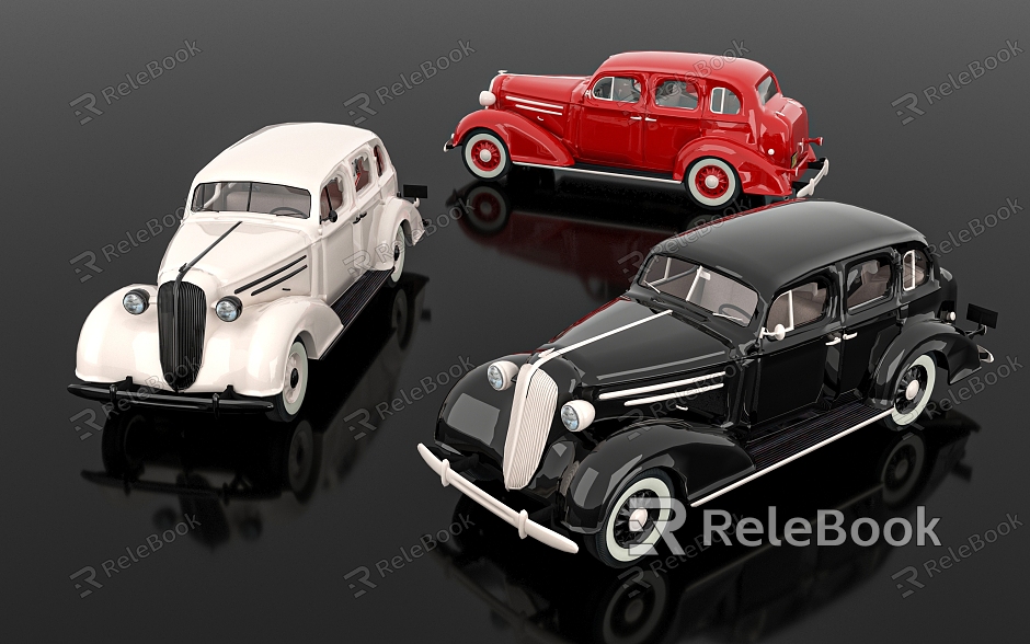 Chevrolet 1936 vintage car retro car American car toy scene game props auto show exhibition museum ornaments model