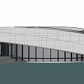 Public Building Small Public Building Post Station Frying Shop Building Cafe Building 3d model