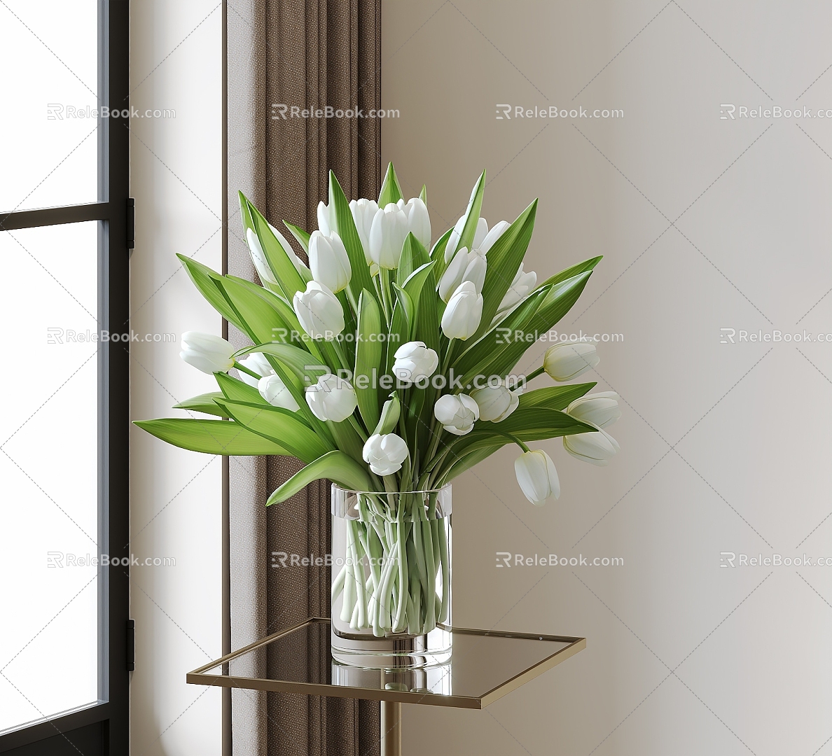 Vase Flower Art 3d model