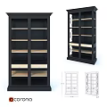 Modern Black Bookcase With Multiple Shelves Drawers And Home Structural Design