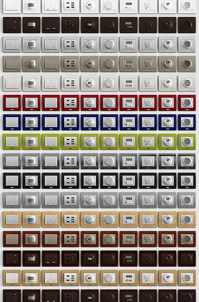 Modern switch switch panel socket combination 3d model Modern switch switch panel socket combination 3d model