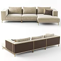 Modern Corner Sofa Fabric Corner Sofa Fabric Multi-Person Sofa Pillow Visionnaire 3d model