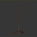 Modern Orange Furniture Coat Rack With Curved Structure And Three Legged Base