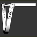 Silver Fashion Ring With Diamond Inlaid Unique Design For Women Accessories