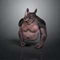 3D Rendered Muscular Rhinoceros With Strong Chest And Arms