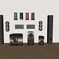 Modern Home Audio Speakers Collection Featuring Multiple Sizes And Stylish Designs