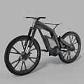 Sleek Modern Black Bicycle Featuring Streamlined Frame And Large Wheels