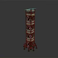 Multi Layer Metal Frame Structure With Green Support Legs And Platforms