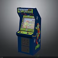 Blue Thunder Dragon Arcade Game Machine With Green Dragon Graphics Control Panel And Game Screen